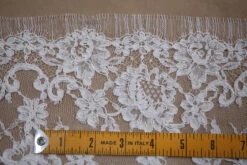 Reina Corded Lace Trim - Champagne -Silk Haven Shop MG 0026