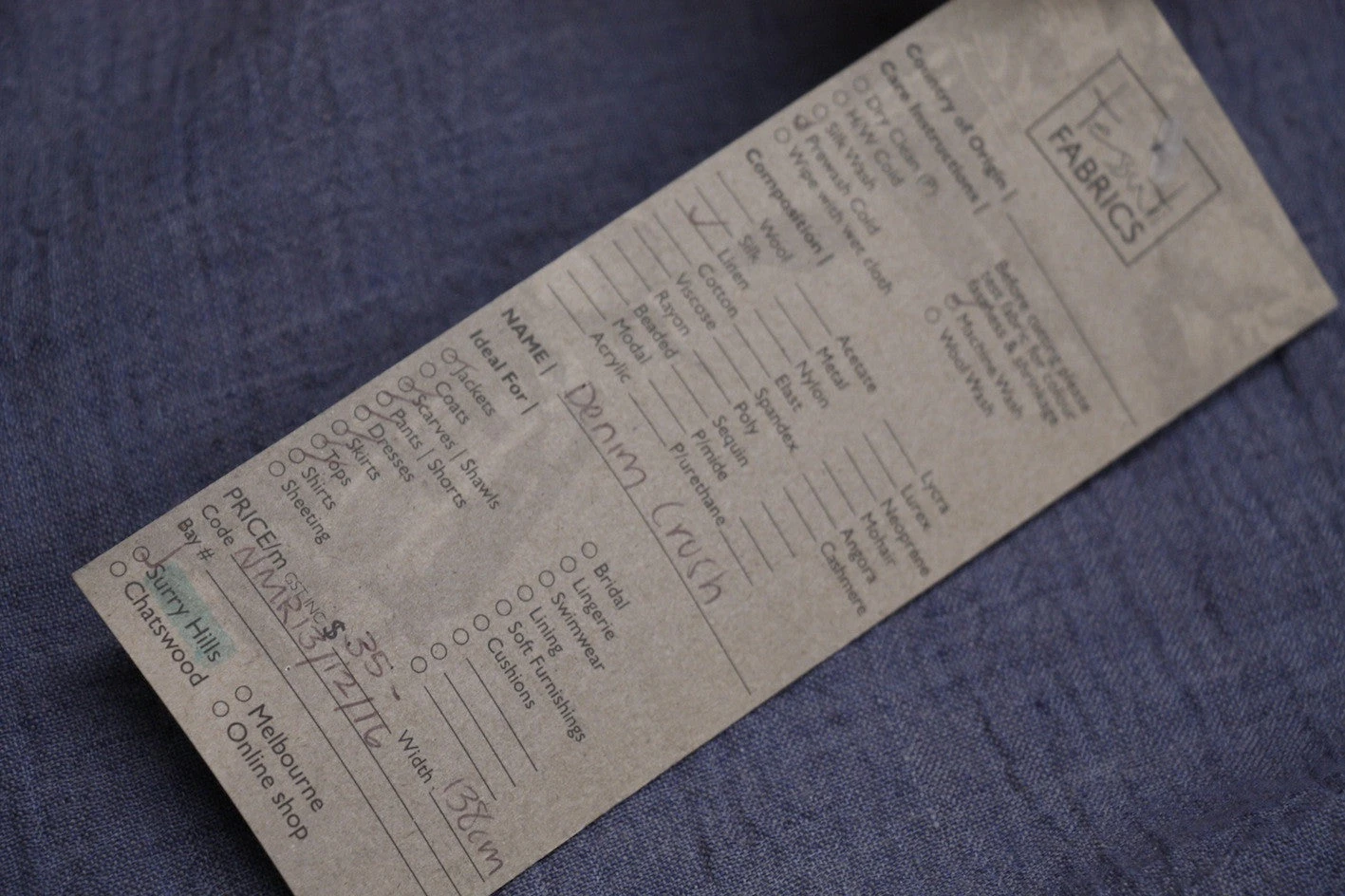 Denim Crush - Crinkle Linen 4 Denim Crush - Crinkle Linen - Image 2