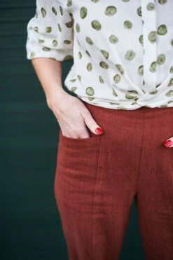 Henna Pebble Wash Linen 11 Henna Pebble Wash Linen -Silk Haven Shop TessutiShop 027